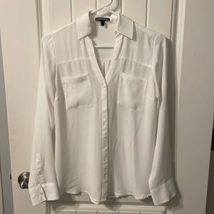 Express White Button Up